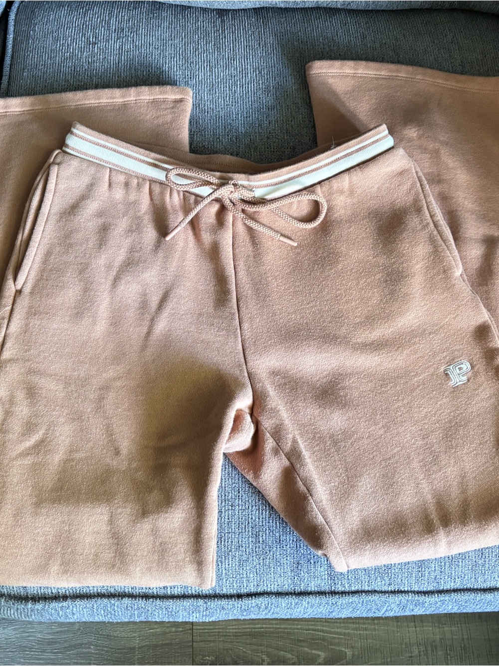 Tan PINK flare sweats